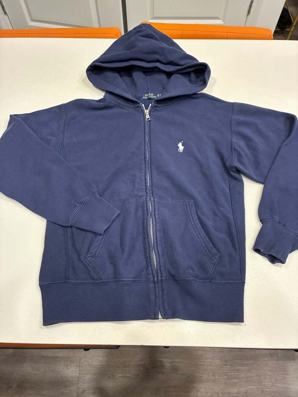 Polo Ralph Lauren Navy Blue Full-Zip Hoodie XS